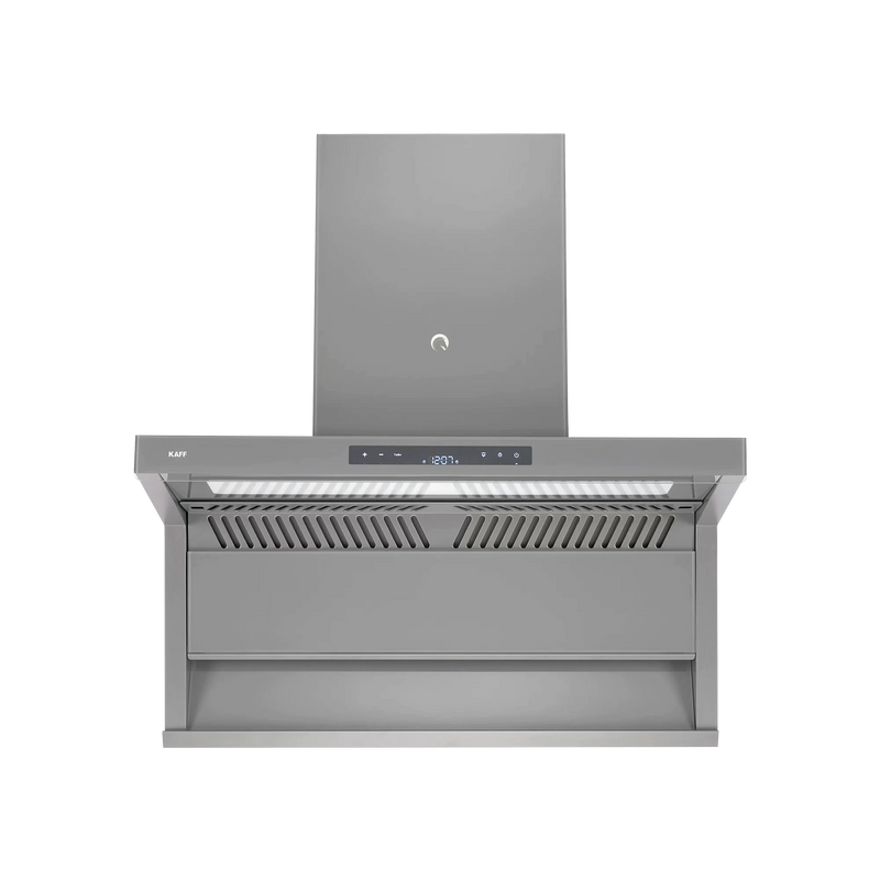 KAFF Newbury 90 DC 90 cm Auto Clean Wall Chimney (Grey Glass Design)-6