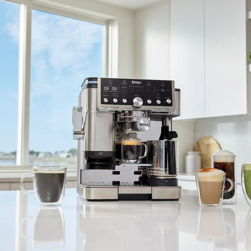 Ninja Luxe Café Pro Series ES701 – 3-in-1 Espresso, Drip & Cold Brew Coffee Machine with Grinder, Scale, Dual Froth System & Barista Assist (Silver)-9