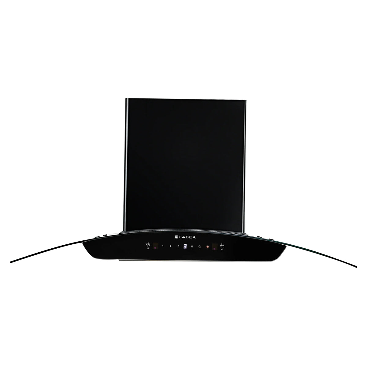 Faber Hood Miami IN HC SC FL BK 90 – 90 cm Wall-Mounted Chimney, 1200 m³/hr Suction, Filterless Auto-Clean & Touch/Gesture Control