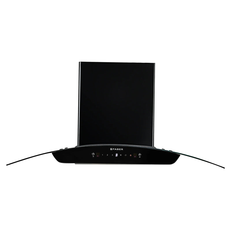 Faber Hood Miami IN HC SC FL BK 90 – 90 cm Wall-Mounted Chimney, 1200 m³/hr Suction, Filterless Auto-Clean & Touch/Gesture Control-1