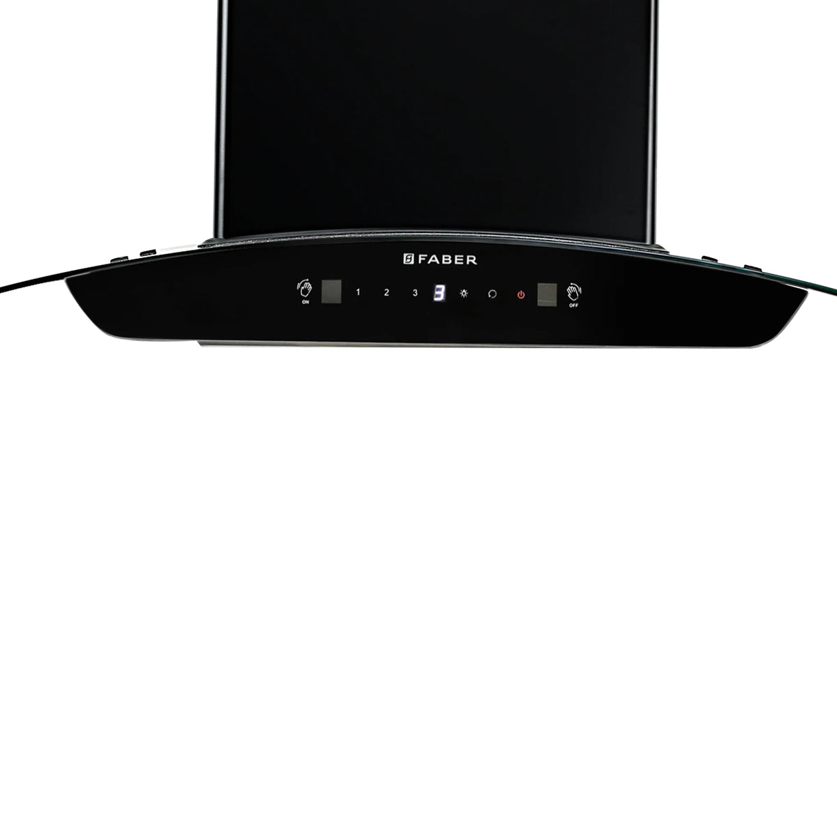 Faber Hood Miami IN HC SC FL BK 90 – 90 cm Wall-Mounted Chimney, 1200 m³/hr Suction, Filterless Auto-Clean & Touch/Gesture Control