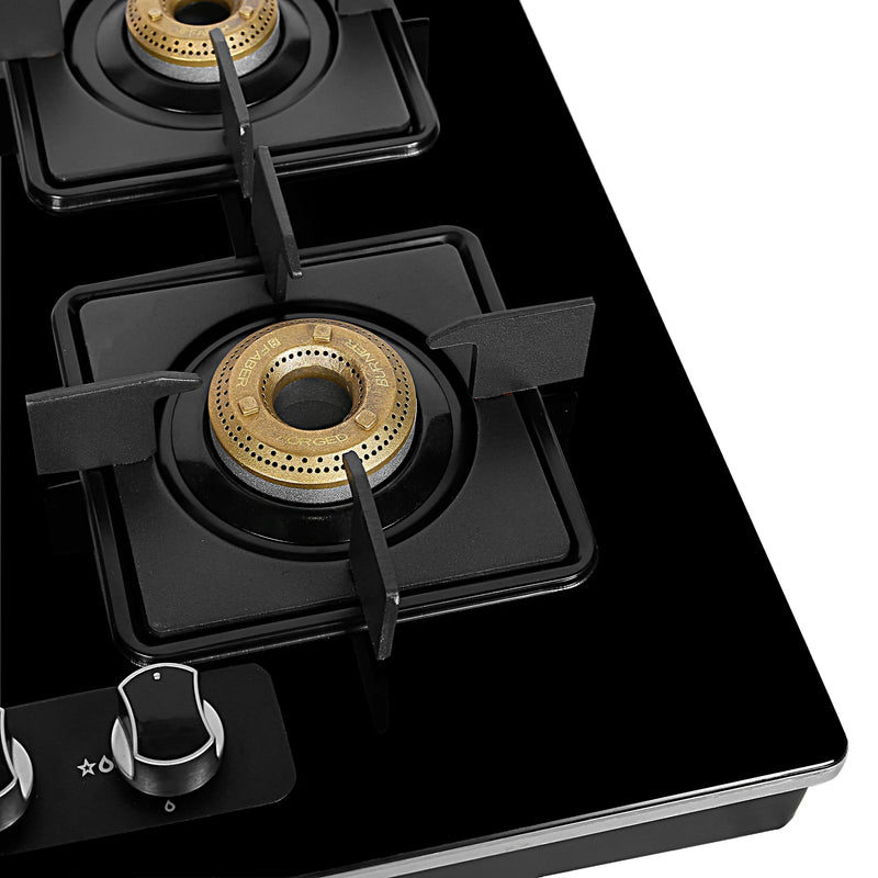 Faber Hob Cooktop Elite 4BB BK CI – 4 Burner Gas Cooktop with Forged Burners, Jumbo Burner, Black Matte Finish-6