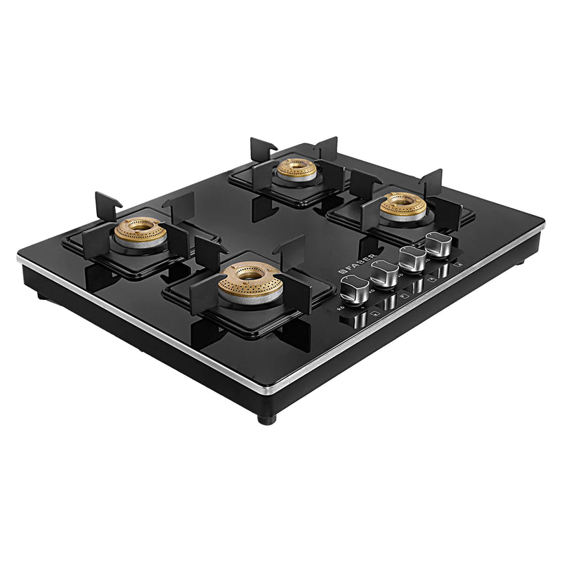 Faber Hob Cooktop Elite 4BB BK CI – 4 Burner Gas Cooktop with Forged Burners, Jumbo Burner, Black Matte Finish-7