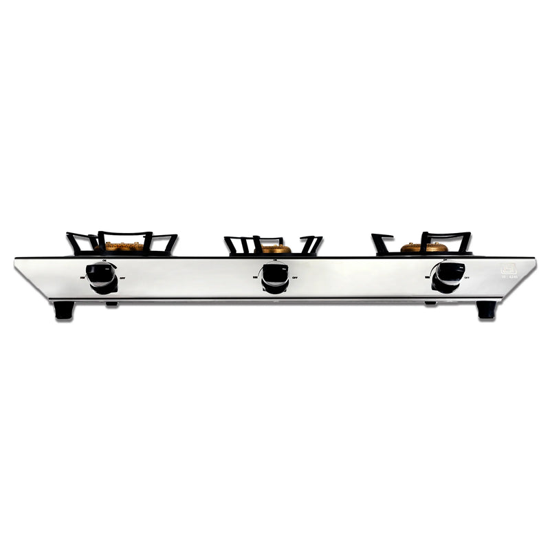 Faber HOB COOKTOP HILUX MAX 3BB SS – 3 Burner Gas Hob, Brass Burners, Stainless Steel Finish, Manual Ignition-3