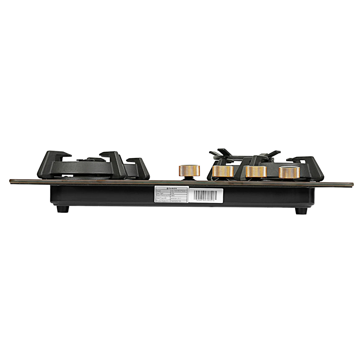 Faber Utopia Pro HT-704 BR CI 70 cm Built-In Gas Hob – 4 Brass Burners, Flame Failure Safety & Auto Ignition-6