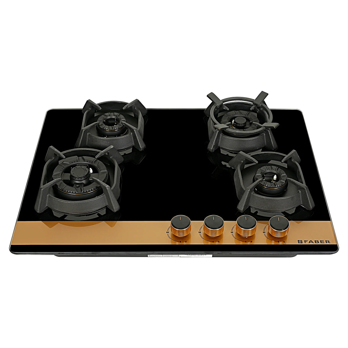 Faber Utopia Pro HT-704 BR CI 70 cm Built-In Gas Hob – 4 Brass Burners, Flame Failure Safety & Auto Ignition-7