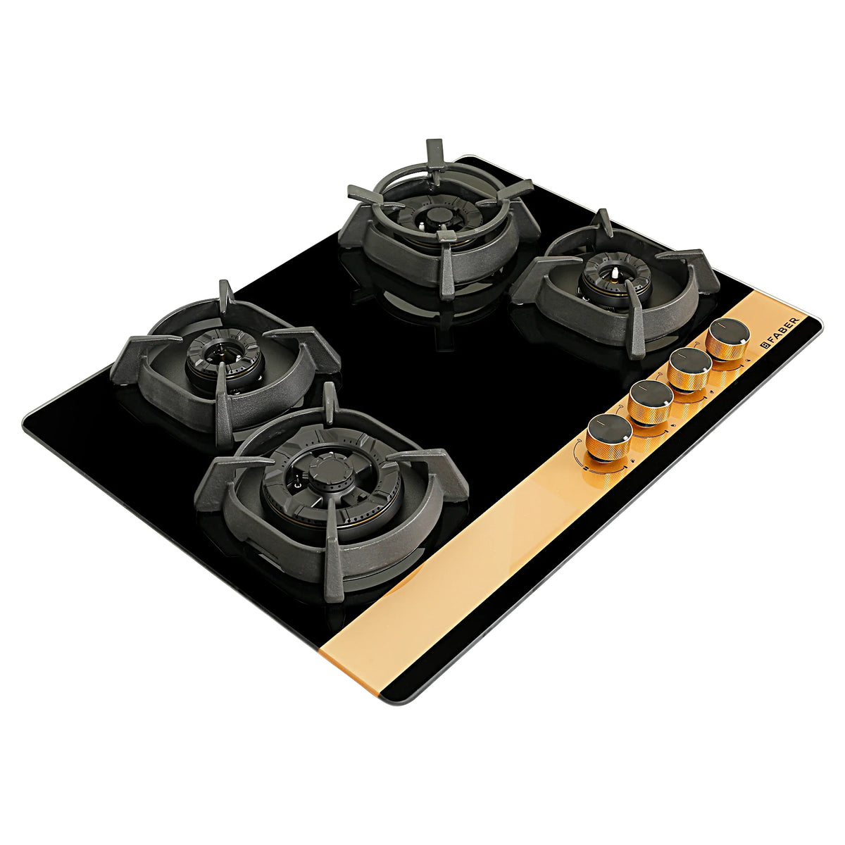 Faber Utopia Pro HT-704 BR CI 70 cm Built-In Gas Hob – 4 Brass Burners, Flame Failure Safety & Auto Ignition-11