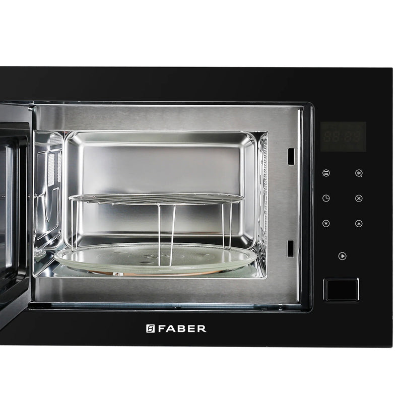 Faber FBIMWO 25 SG Built-in Microwave Oven – 25L Black Finish, Electronic Push Button Control, Grill Cooking, 8 Auto Cook Menus, Energy Efficient-3
