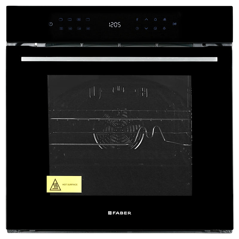 Faber FBIO 83L 15F BK Built-in Oven – 83L Semi-Transparent Black Glass, 15 Cooking Functions, Sensor Touch Control, 3D Hot Air Circulation, Energy Efficient-1