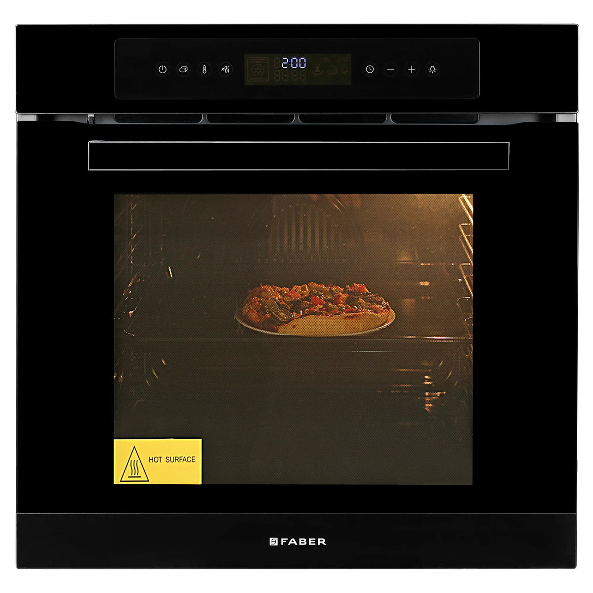 Faber FBIO 80L 10F BS with ART Built-in Oven – 80L Black Steel, 10 Cooking Functions, Fully Sensor Touch Control, LED Display, Digital Lock & Automatic Cut-Off Timer, Energy Efficient
