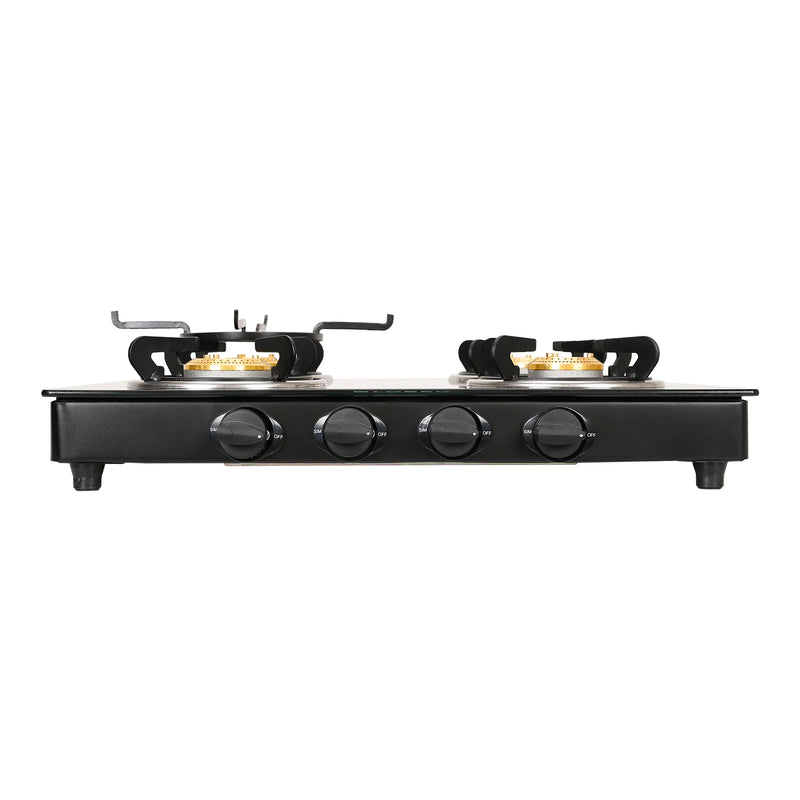 Faber Cooktop Power 4BB BK – 4 Burner Gas Cooktop with Brass Burners | MS Powder Coated Finish | Manual Ignition-4