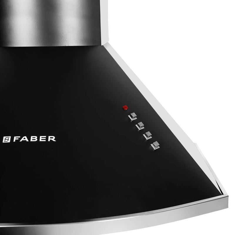 Faber Class Pro PB BK LTW 60 cm Wall-Mounted Chimney – 1000 m³/hr Suction, Push Button Control & LED Lighting-6