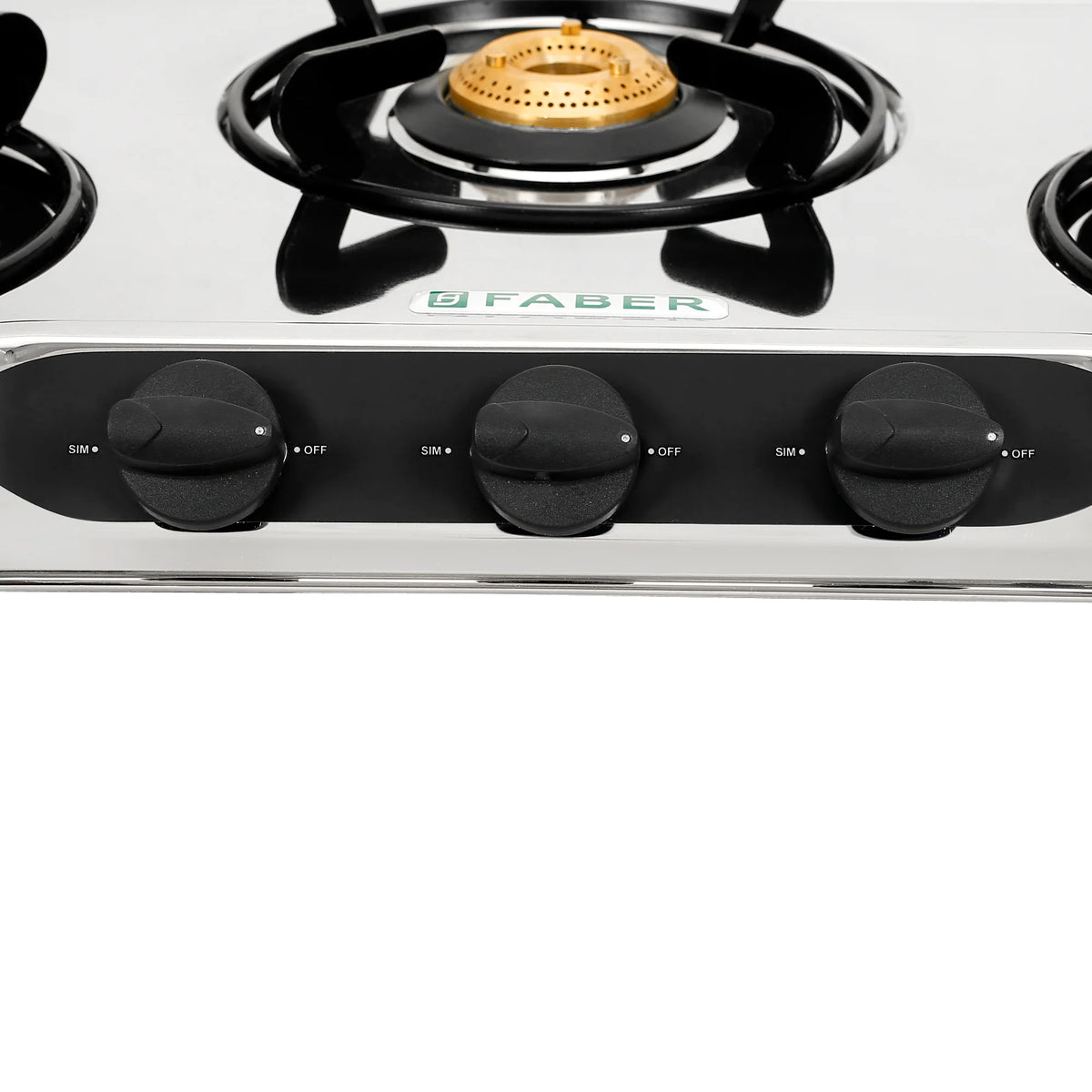 Faber HOB COOKTOP CRYSTAL 3BB SS – 3 Burner Gas Cooktop, Brass Burners, Stainless Steel Body, Manual Ignition-9