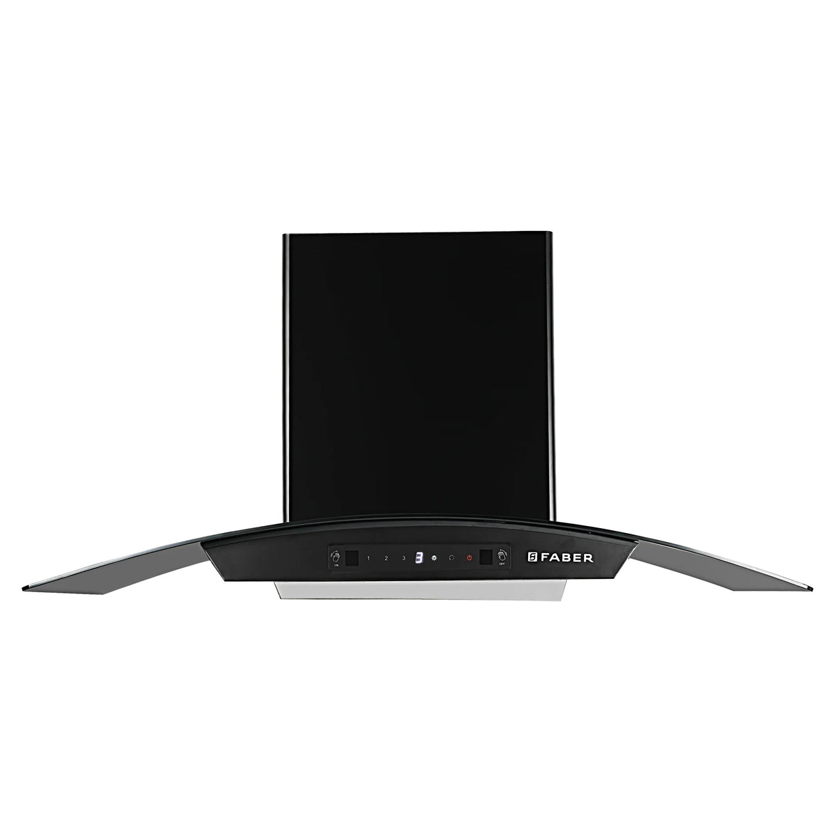 Faber Zest IN HC SC FL BK 90 cm Wall-Mounted Chimney – 1200 m³/hr Suction, Filterless Auto-Clean & Touch/Gesture Control
