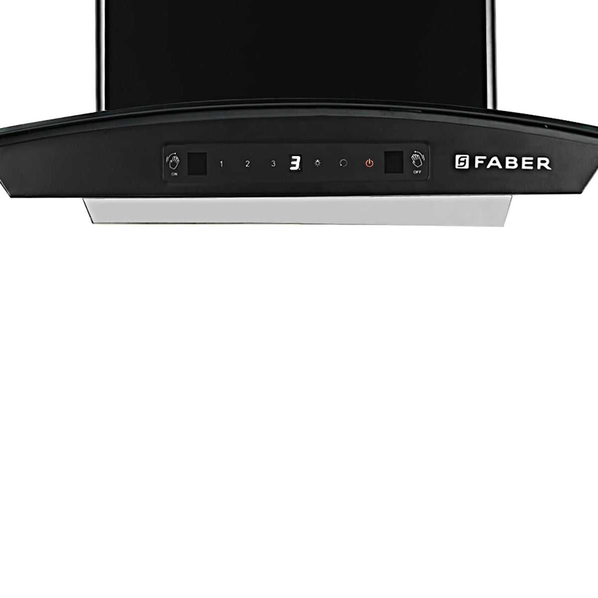 Faber Zest IN HC SC FL BK 90 cm Wall-Mounted Chimney – 1200 m³/hr Suction, Filterless Auto-Clean & Touch/Gesture Control-3