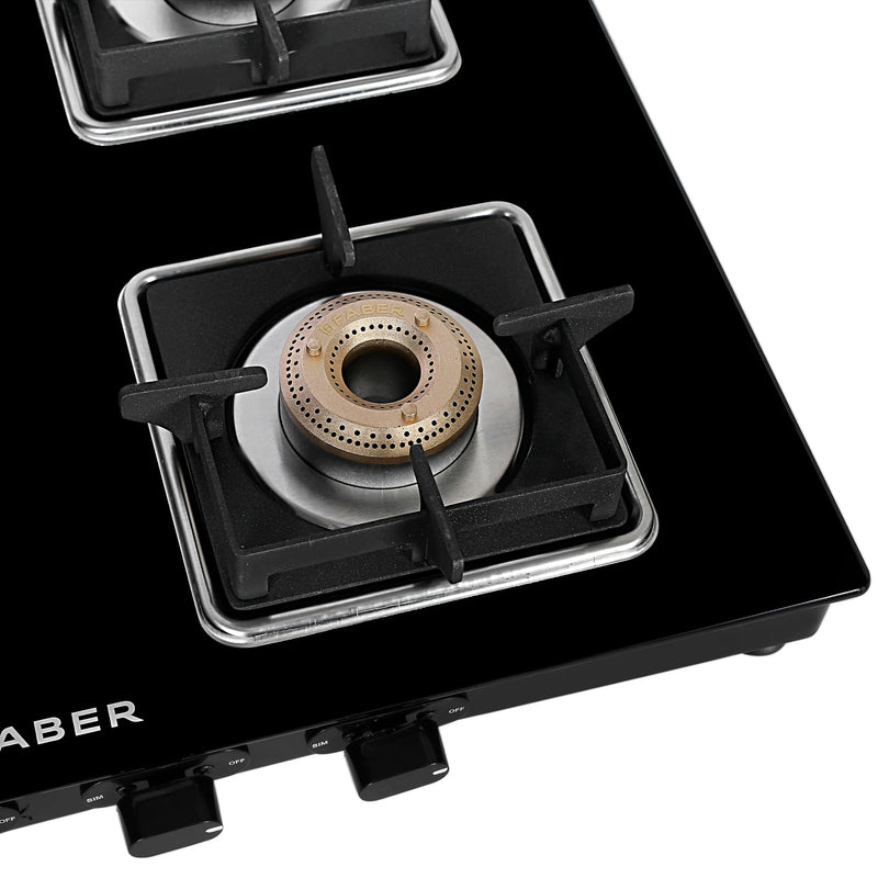 Faber Cooktop Remo 4BB BK – 4 Burner Manual Gas Cooktop with Brass Burners & Jumbo Burner | MS Powder Coated Finish-7