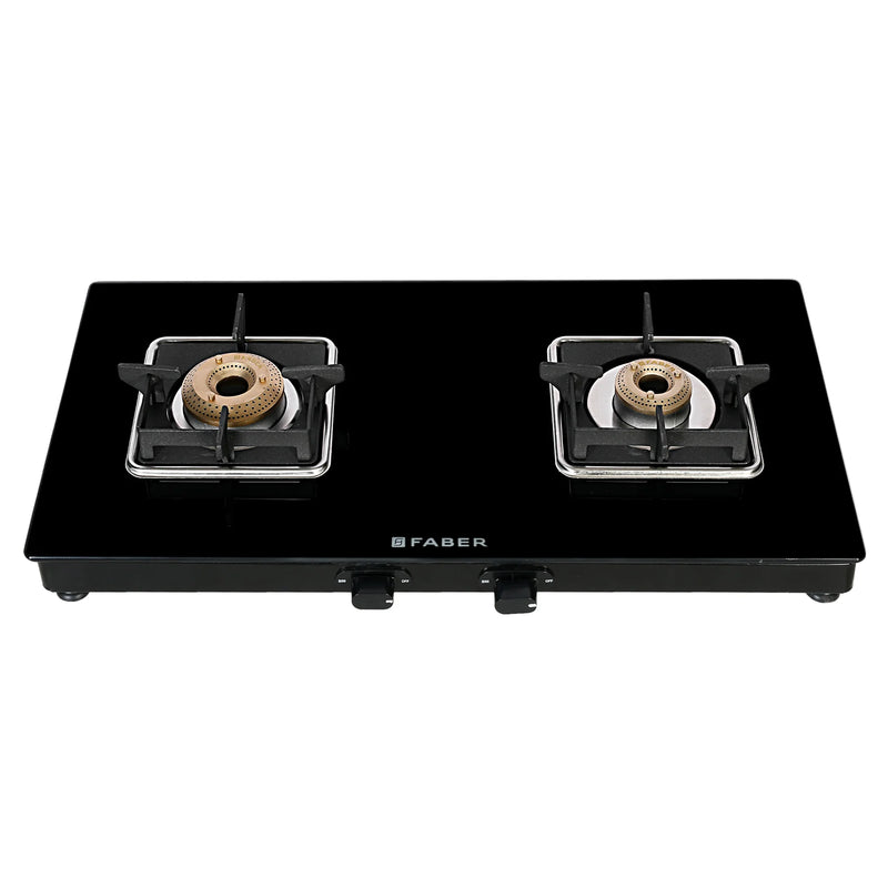 Faber Cooktop Remo 2BB BK – 2 Burner Manual Gas Cooktop with Brass Burners & Jumbo Burner | MS Powder Coated Finish-2