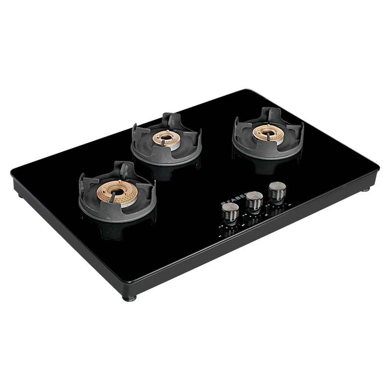 Faber NIOS DLX 753 BB BK Gas Cooktop – 75cm 3 Burner, Brass Burners, Powder Coated Finish, Manual Ignition-3