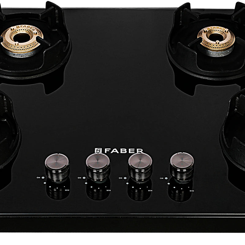 Faber NIOS DLX 754 BB BK Gas Cooktop – 75cm 4 Burner, Brass Burners, Powder Coated Finish, Manual Ignition-11