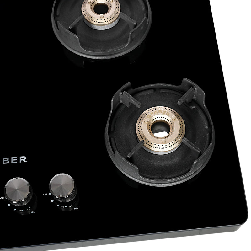 Faber NIOS DLX 754 BB BK Gas Cooktop – 75cm 4 Burner, Brass Burners, Powder Coated Finish, Manual Ignition-10