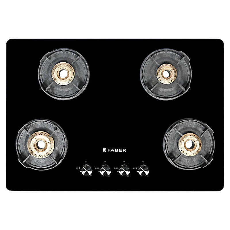Faber NIOS DLX 754 BB BK Gas Cooktop – 75cm 4 Burner, Brass Burners, Powder Coated Finish, Manual Ignition-7
