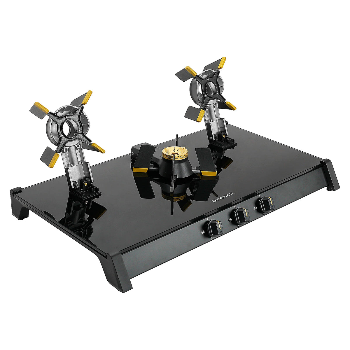 Faber HOB COOKTOP GENIUS 753 AI BK – 75cm 3 Burner Gas Hob, Brass Burners, Auto Ignition, Black Glass Finis-13