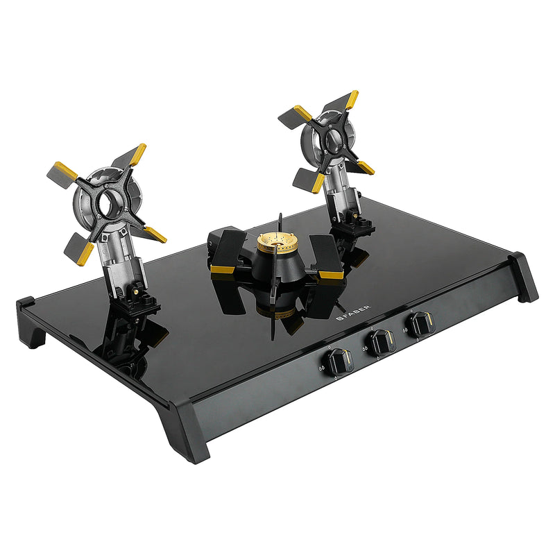 Faber HOB COOKTOP GENIUS 753 AI BK – 75cm 3 Burner Gas Hob, Brass Burners, Auto Ignition, Black Glass Finis-13