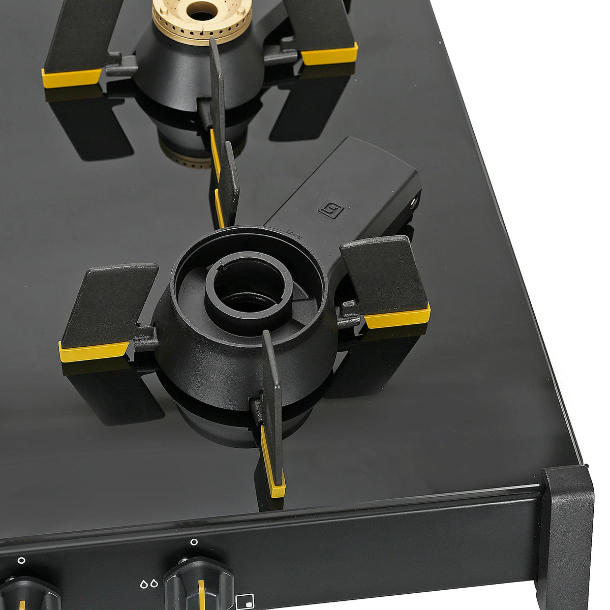 Faber HOB COOKTOP GENIUS 704 BK – 70cm 4 Burner Gas Hob, Brass Burners, Manual Ignition, Black Glass Finish-14