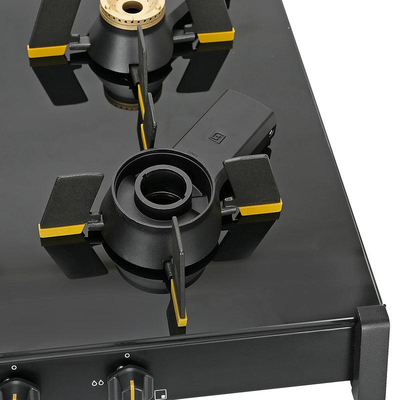Faber HOB COOKTOP GENIUS 704 BK – 70cm 4 Burner Gas Hob, Brass Burners, Manual Ignition, Black Glass Finish-14