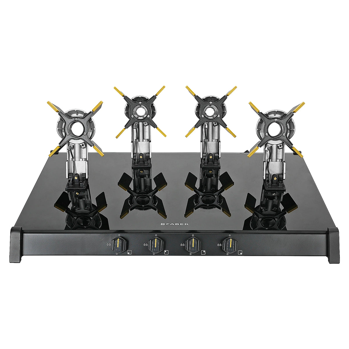 Faber HOB COOKTOP GENIUS 804 AI BK – 80cm 4 Burner Gas Hob, Brass Burners, Auto Ignition, Black Glass Finish-10
