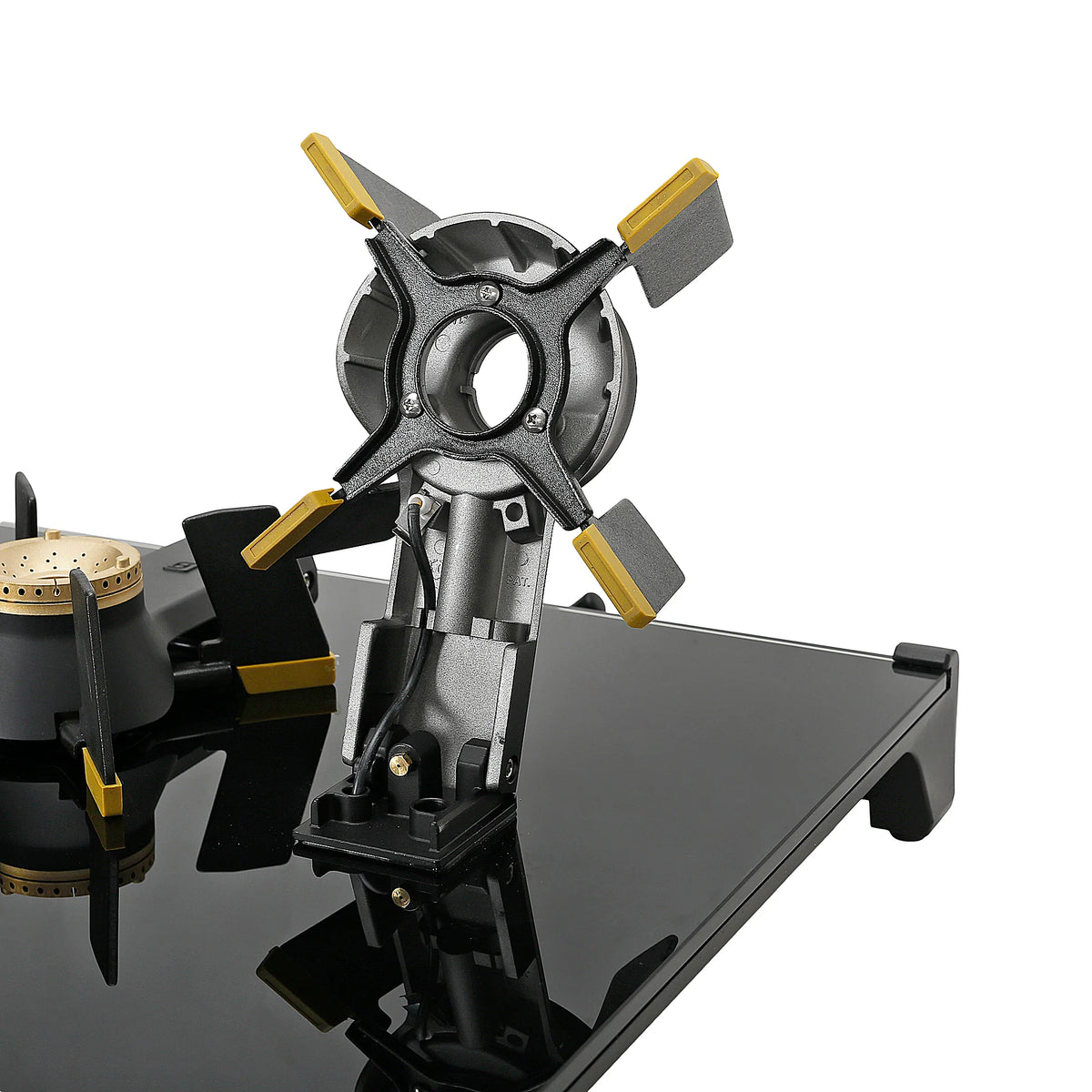 Faber HOB COOKTOP GENIUS 804 AI BK – 80cm 4 Burner Gas Hob, Brass Burners, Auto Ignition, Black Glass Finish-11