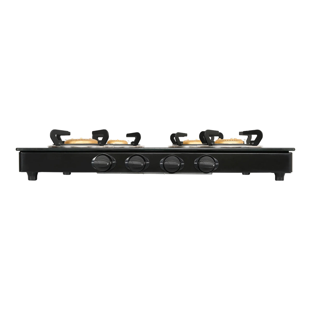 Faber Cooktop Jumbo Neo XL 4BB AI – 4 Burner Auto Ignition Gas Cooktop with Brass Burners & Jumbo Burner | MS Powder Coated Finish-4