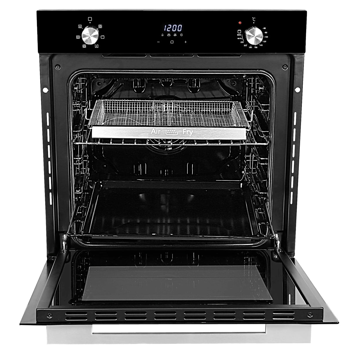 Faber FBIO 83L 6F AF BK Built-in Oven – 83L Black Glass, 6 Cooking Functions, Sensor Touch Control, 3D Hot Air Circulation, Air Fry, Energy Efficient-7
