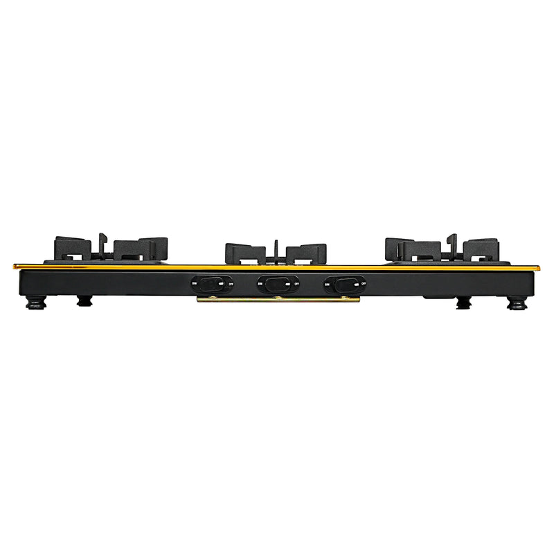 Faber HOB COOKTOP Prince Plus 3BB BK – 77cm 3 Burner Gas Cooktop with Jumbo Burner, Toughened Black Glass, Brass Burners-5