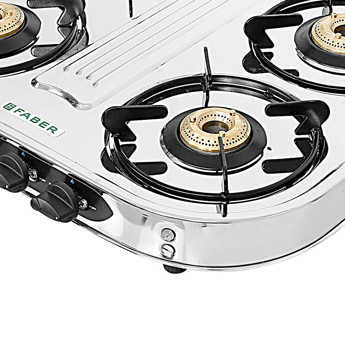 Faber HOB COOKTOP CRYSTAL 4BB SS – 60cm 4 Burner Gas Cooktop, Brass Burners, Stainless Steel Finish, Manual Ignition-11