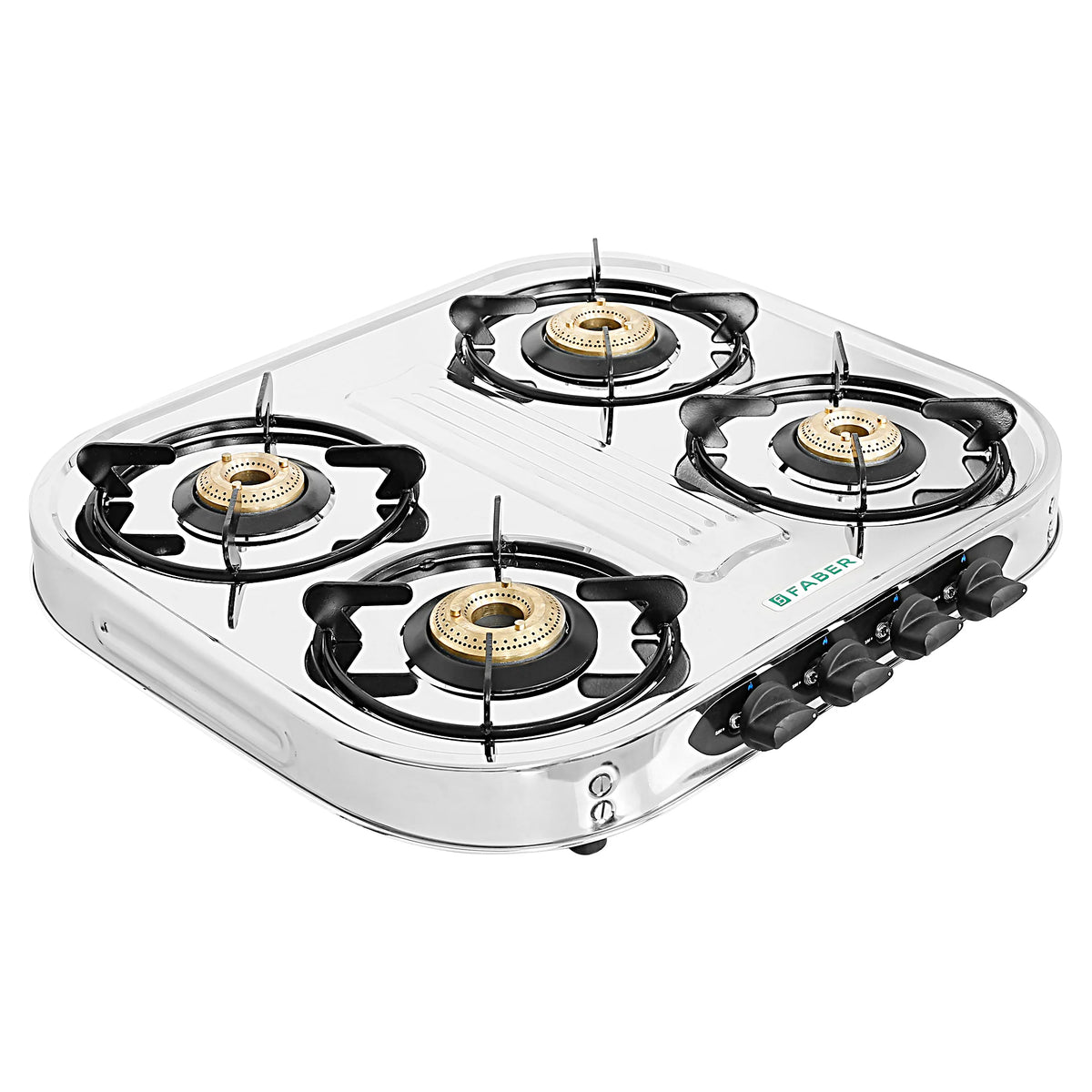 Faber HOB COOKTOP CRYSTAL 4BB SS – 60cm 4 Burner Gas Cooktop, Brass Burners, Stainless Steel Finish, Manual Ignition-8