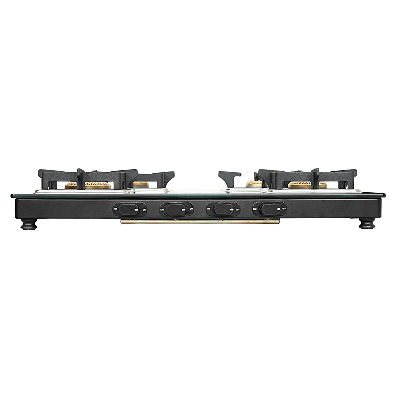 Faber Cooktop Remo XL 4BB AI – 4 Burner Auto Ignition Gas Cooktop with Brass Burners & Jumbo Burner | MS Powder Coated Finish-3