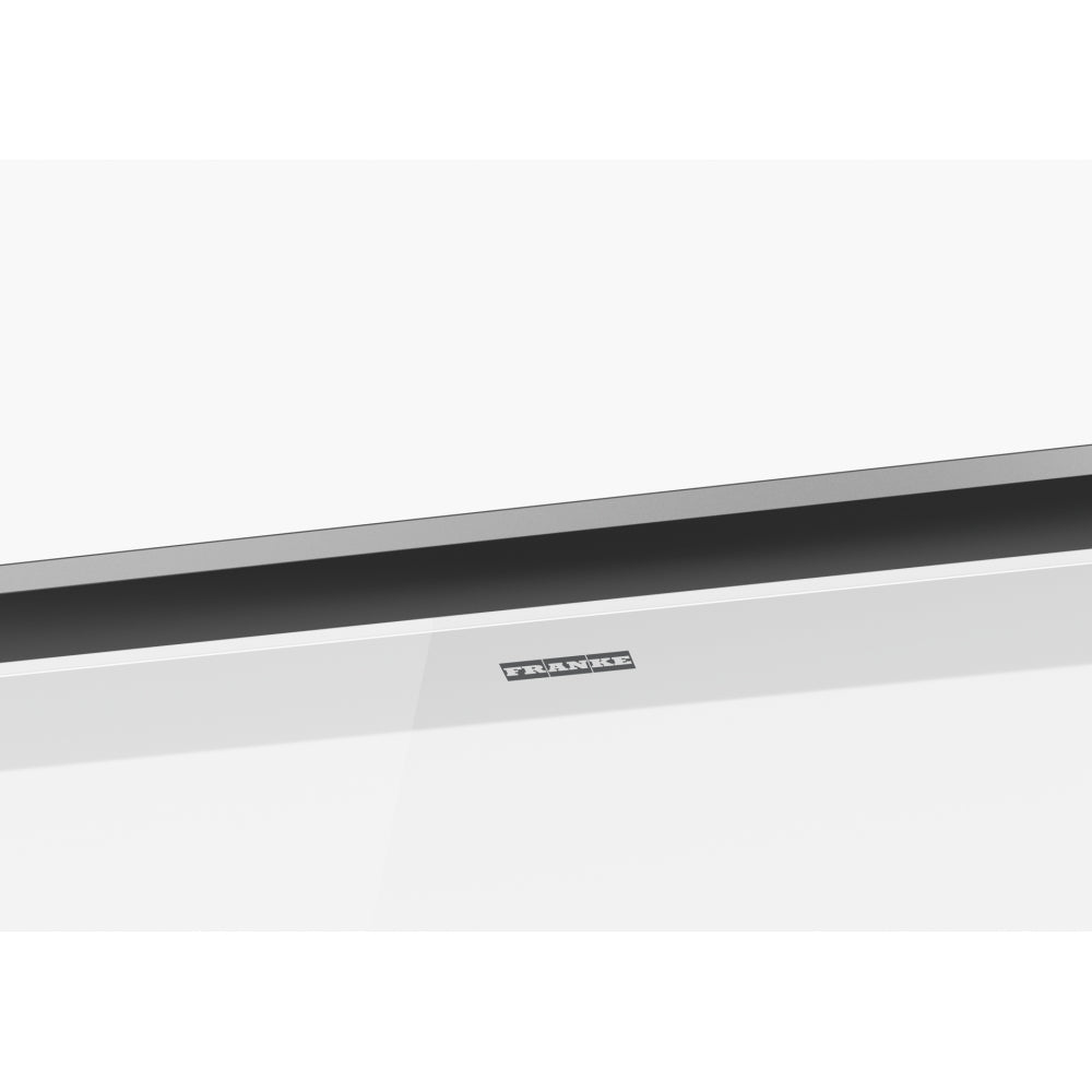 Franke Mythos Full Light FCMY 90 C WHG A FL Ceiling Hood (900mm) – 720 m³/h, Stainless Steel & White Glass, LED Panel, WiFi Enabled, Remote Control, Energy Class A