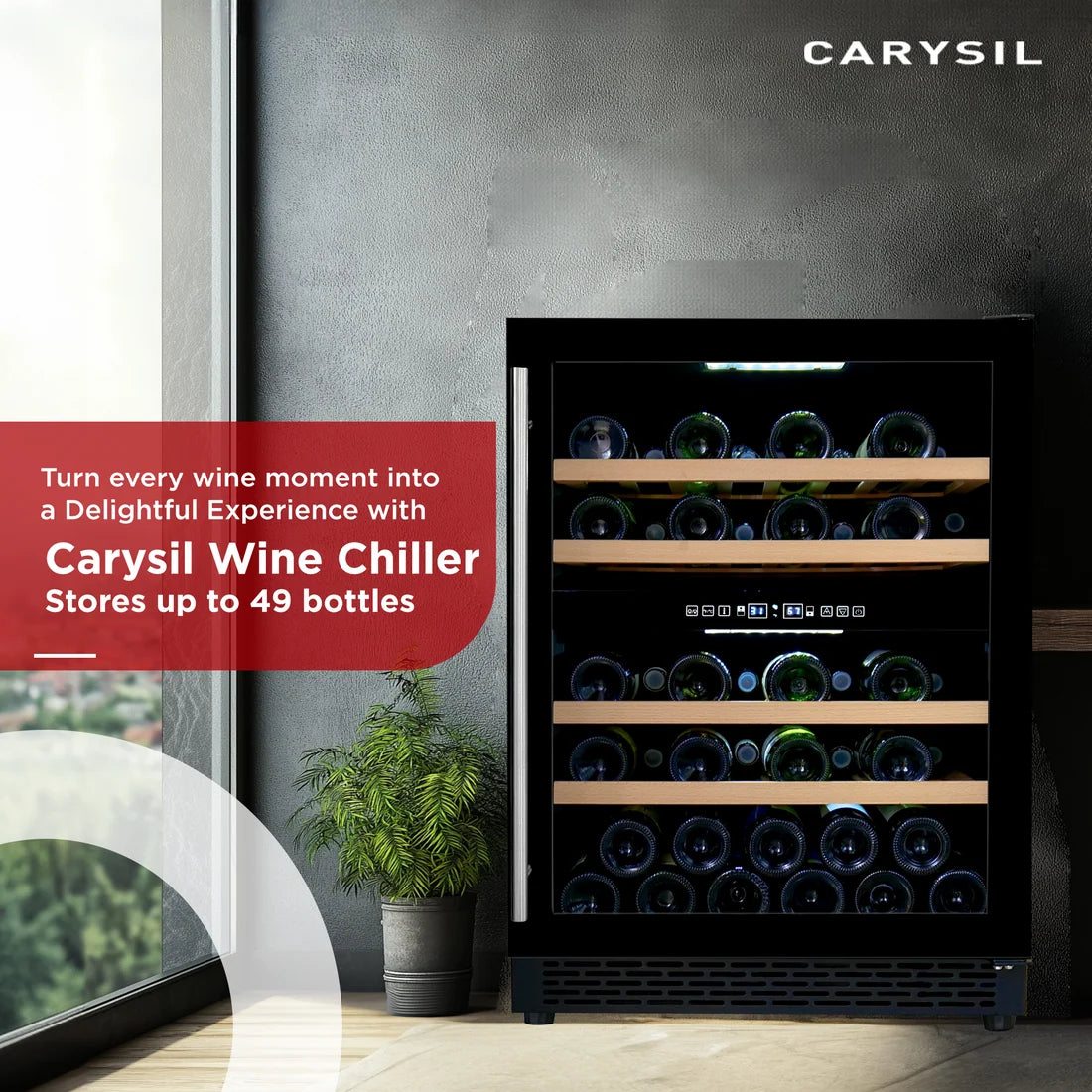 Carysil 49 Bottle Wine Chiller-3