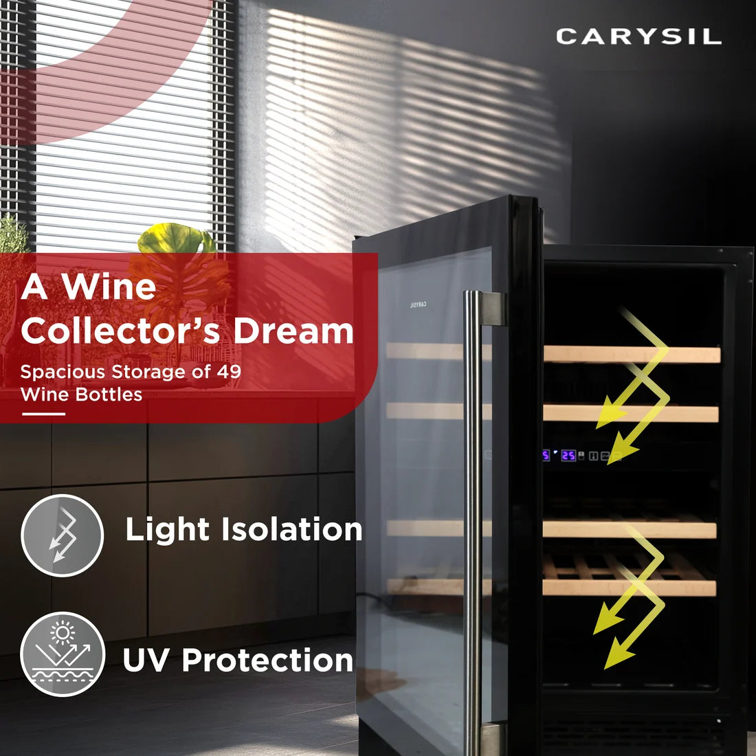 Carysil 49 Bottle Wine Chiller-5