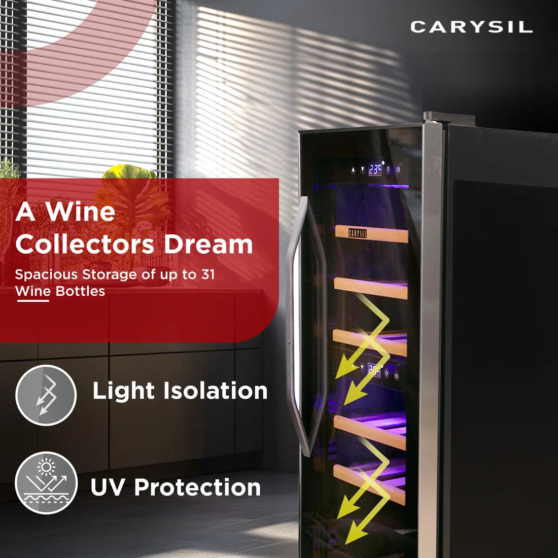 Carysil Wine Chiller – 31 Bottles-6