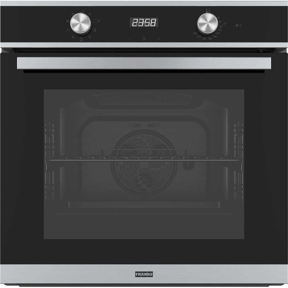 Franke FSM 86 H XS Built-in Electric Oven (71L, Inox Stainless Steel, A Energy, Steam Cleaning, 9 Functions, Soft Close Door, Touch Display)