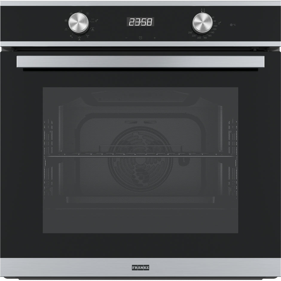 Franke FSM 86 H XS Built-in Electric Oven (71L, Inox Stainless Steel, A Energy, Steam Cleaning, 9 Functions, Soft Close Door, Touch Display)