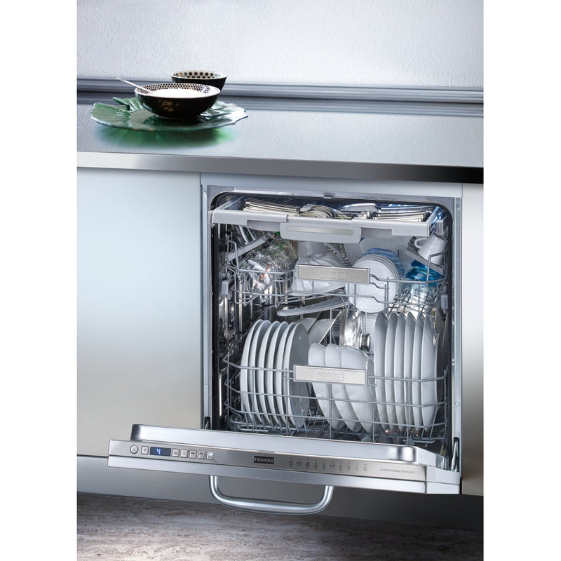 Franke FDW 614 D10P DOS LP C Built-in Fully Integrated Dishwasher (14 Place Settings, 10 Programs, 41 dB, Auto Door Opening, Aquastop, Stainless Steel)-1