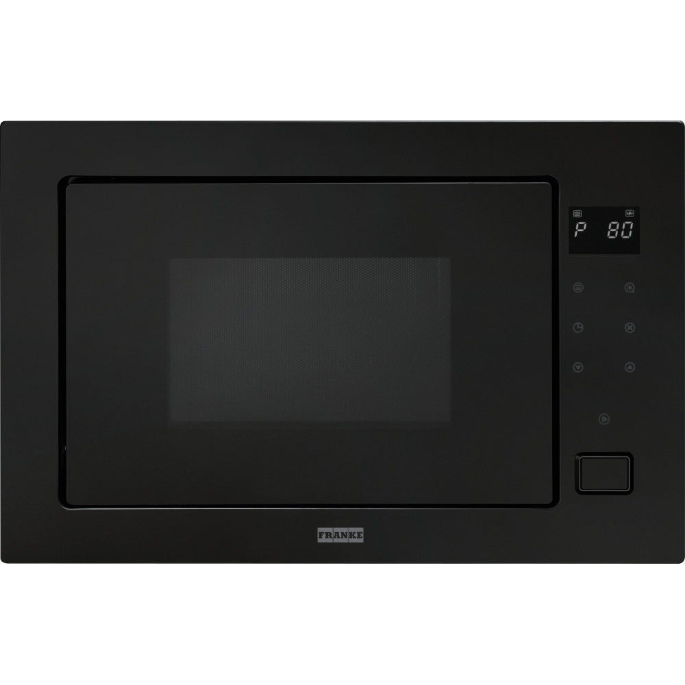 Franke FMW 250 CR2 G BK Built-in Microwave Oven with Grill (25L, 900W, Black Glass, LED Display, 7 Functions, Child Lock)-1