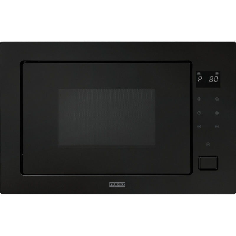 Franke FMW 250 CR2 G BK Built-in Microwave Oven with Grill (25L, 900W, Black Glass, LED Display, 7 Functions, Child Lock)-1