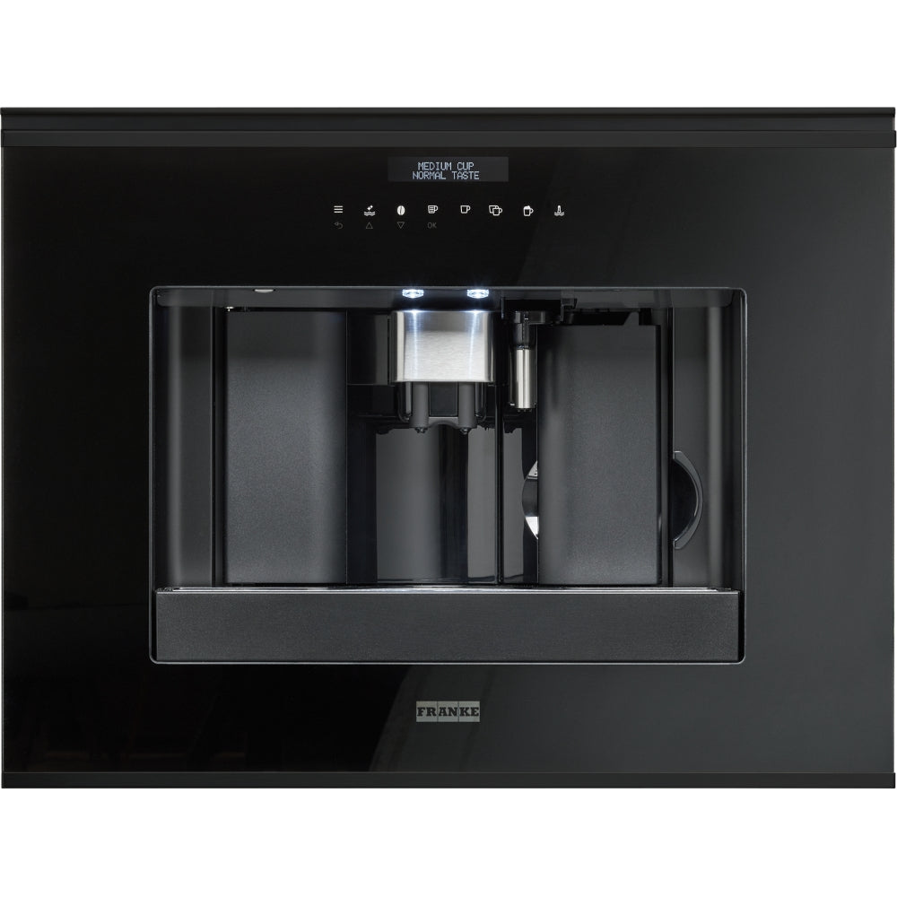Franke Mythos FMY 45 CM BK Built-in Coffee Machine (Bean to Cup, Milk Frother, LCD Display, 200g Bean Container, Black)-1