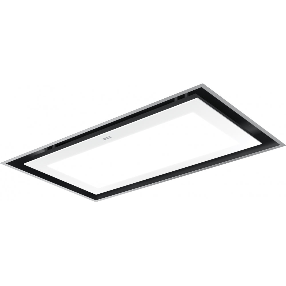 Franke Mythos Full Light FCMY 90 C WHG A FL Ceiling Hood (900mm) – 720 m³/h, Stainless Steel & White Glass, LED Panel, WiFi Enabled, Remote Control, Energy Class A-1