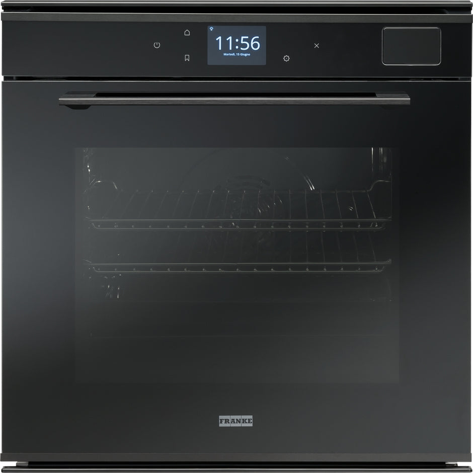Franke Mythos FMY 99 HS BK Built-in Steam Oven (73L, Full Steam, TFT Touch Display, 19 Functions, CookAssist, Multicooking, A+ Energy, Black Glass)