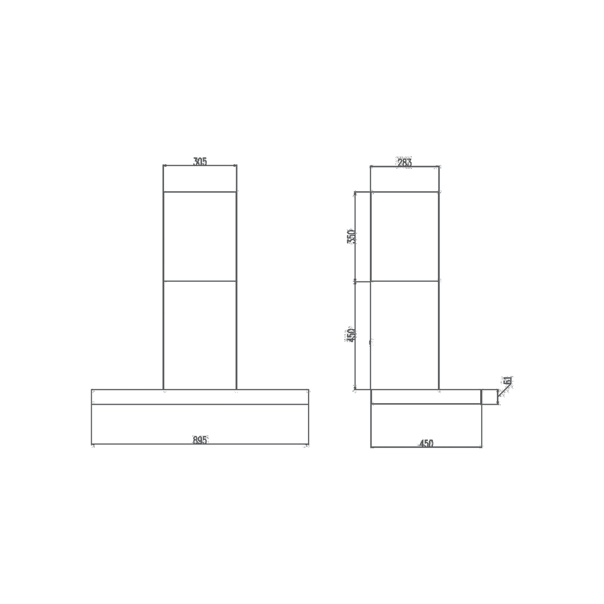 KAFF Proform 90 90 cm Auto Clean Wall Chimney-5
